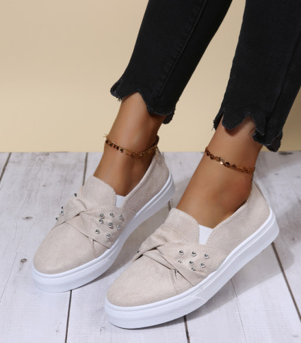Womens Loafer Casual Loafers Solid Color Canvas Shoes