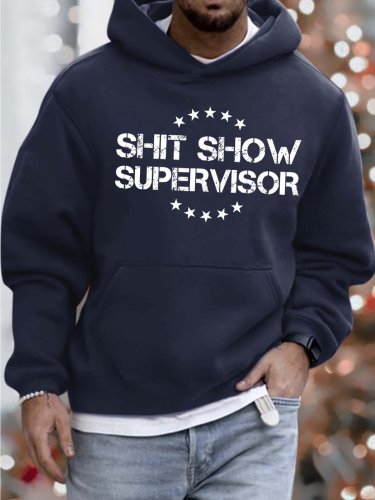 Mens ShitShow Supervisor Hoodie Loose Casual Sweatshirt