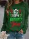 Happy Birthday Jesus Print Sweatshirt