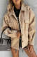 Womens Jacket Casual Solid Solid Color Turndown Collar Outerwear