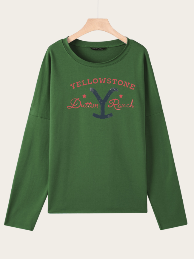 Women Dutton Ranch Christmas Print Winter Sweatshirts