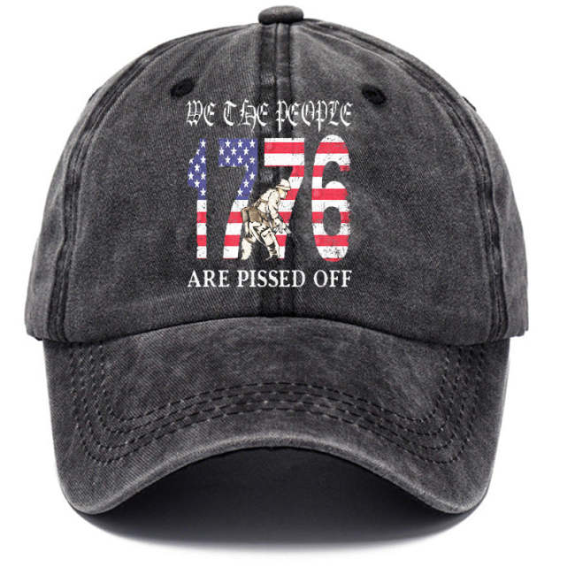 We The People Are Pissed Off Printed Baseball Cap Washed Cotton Hat