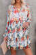 Loose Floral Print Mini Dress Boho Dress