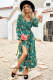 Green Bohemian Floral Maxi Dress