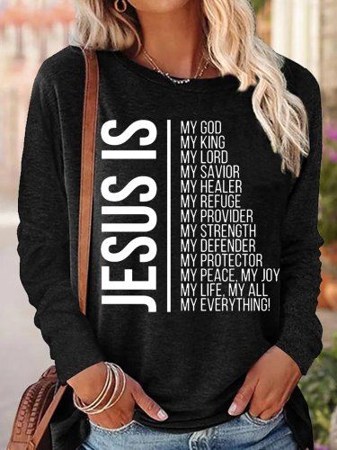 Womens Jesus is my god Crew Neck Top