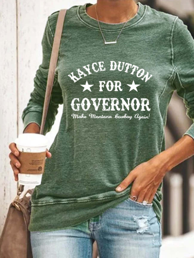 Kayce Dutton For Governor Cozy Sweatshirt