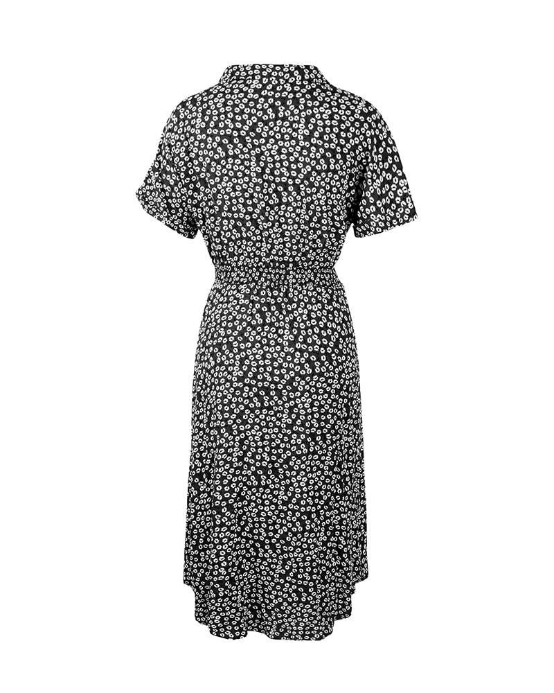 US 42.99 Women's Boho Dress Floral Print Single Breasted Midi Dress