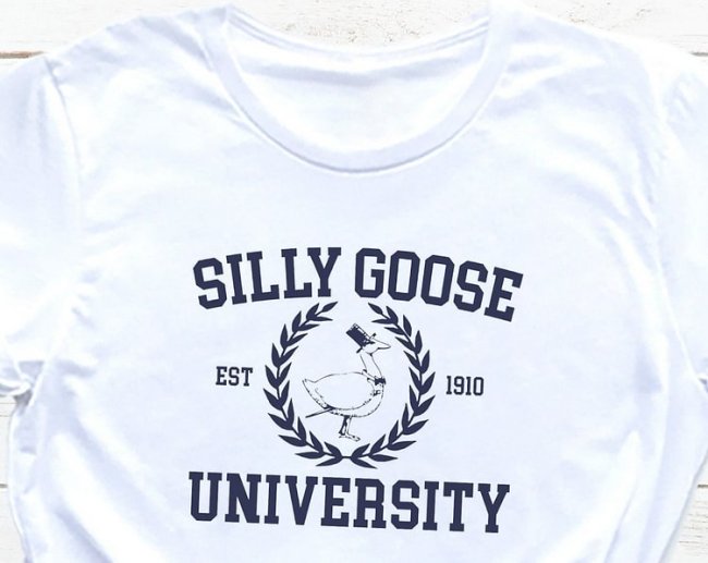 Silly Goose University Shirt, Trendy Goose Shirt, Funny Goose T-Shirt, Silly Goose Tee