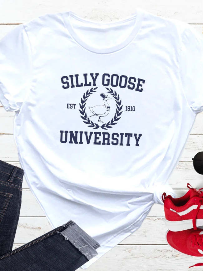 Silly Goose University Shirt, Trendy Goose Shirt, Funny Goose T-Shirt, Silly Goose Tee