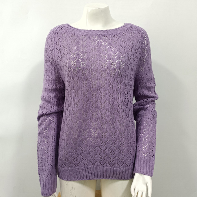 Long Sleeve Solid Oversized Knitted Sweater