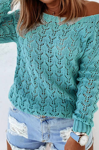Long Sleeve Solid Oversized Knitted Sweater