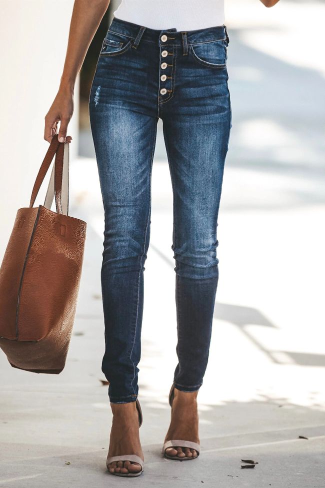Women's Skinny Jeans High Rise Slim Fit Denim