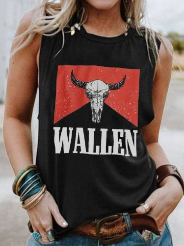Women's Wallen Trendy Print Sleeveless T-Shirt