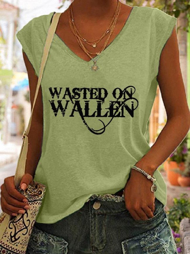 Wasted Wallen Print Casual Vest