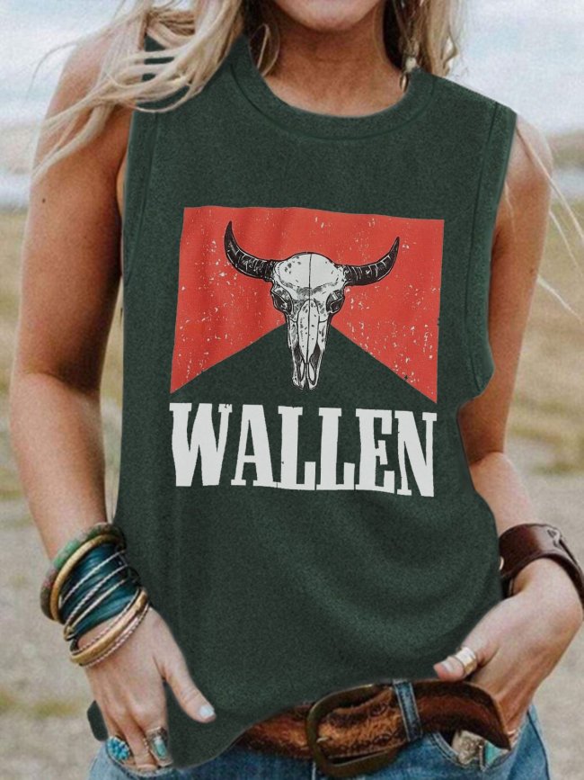 Women's Wallen Trendy Print Sleeveless T-Shirt