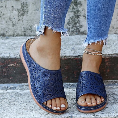 Solid Color Sandals Hollow-out plus Size Sandals