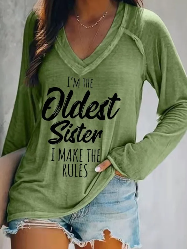 Women's I'm The Oldest Sister,I Make The Rules T-Shirt
