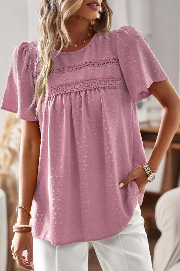 Loose Fit Round Neck Fahion Tops