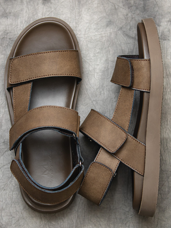 US$ 69.99 - Men's Summer Sandals Touch-Strap Open-Toe PU Sandals - www ...