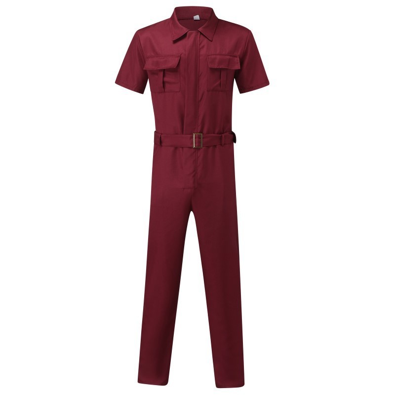 US$ 42.89 - Men's Casual Jumpsuit Solid Color Cargo Overall with Front ...