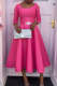 Women's Party Dress Solid Color A-Line Swing Dress