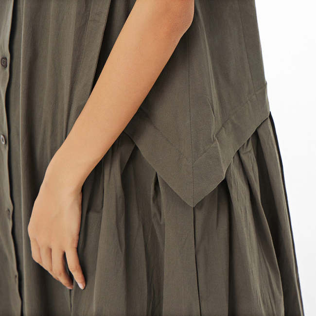 Cotton & Linen Tank Dress A Line Sleeveless Maxi Dress Loose One Size Dress