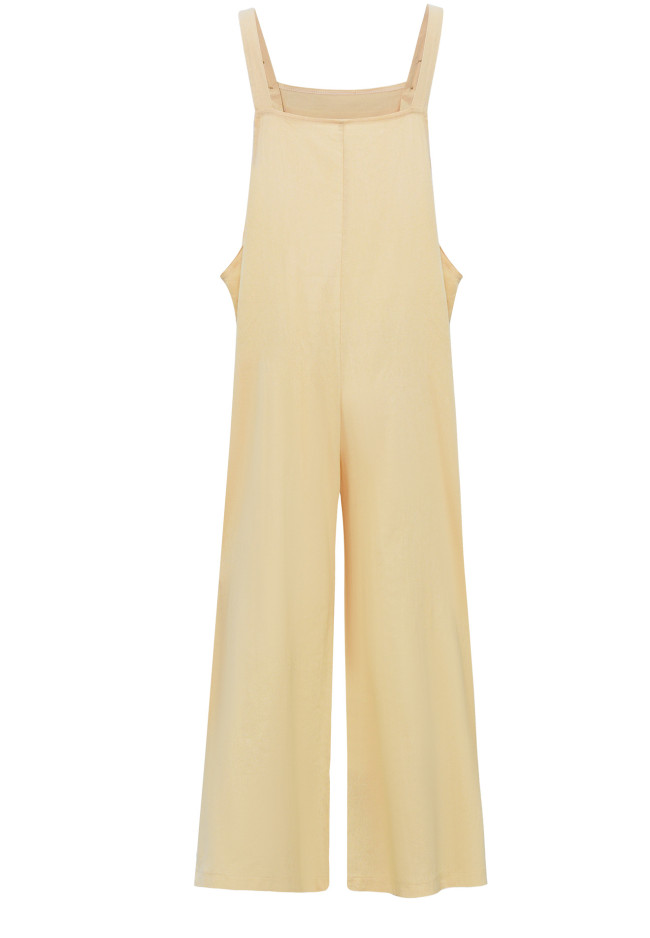 Women's Casual Jumpsuits Solid Color Overall Jumpsuit