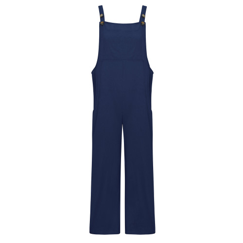 Women's Casual Jumpsuits Solid Color Overall Jumpsuit