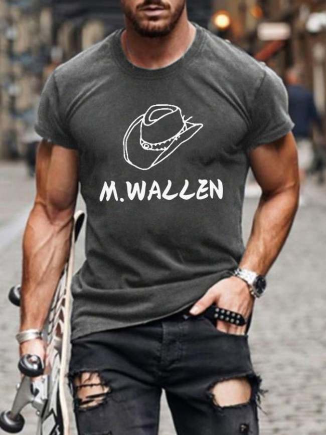 Men's Morgan Wallen Country Music Print T-Shirt