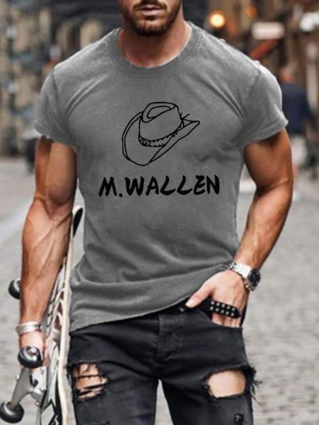 Men's Morgan Wallen Country Music Print T-Shirt