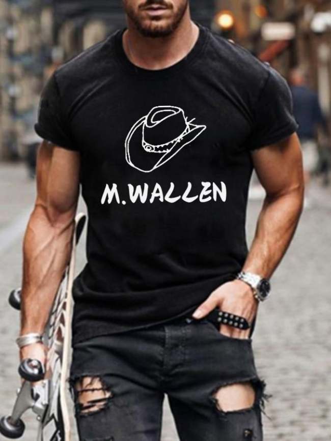 Men's Morgan Wallen Country Music Print T-Shirt