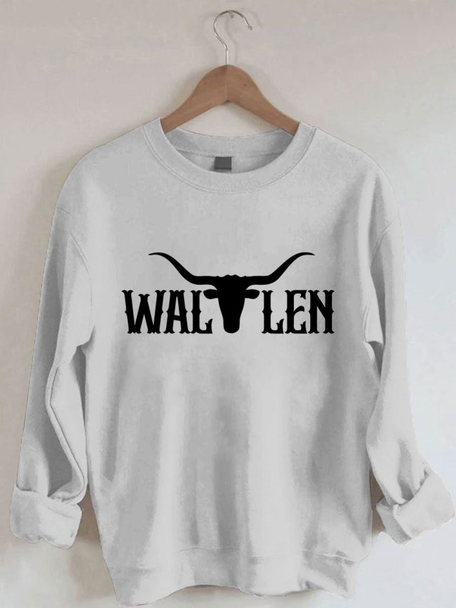 Women's Wallen When Life Gets Hardy & Your Backs Against The Wallen Keep Jelly Rollin Print Casual Print Sweatshirt