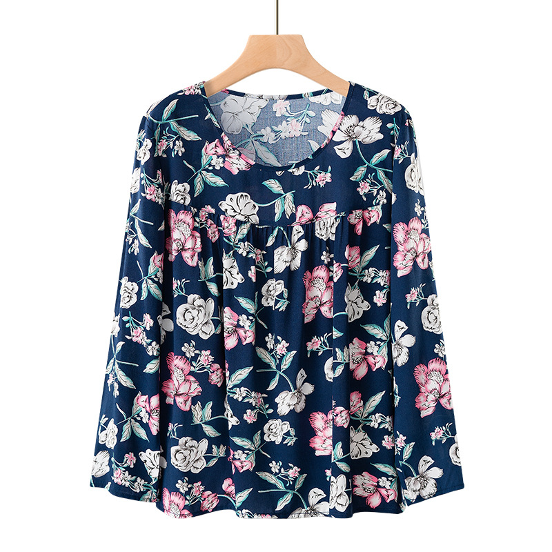 US 26.99 Womens Floral TShirts Light Weight Soft Full Flower Long