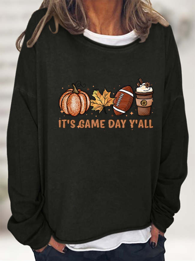 Women's It's Game Day Y'all Fall Graphic Sweatshirt