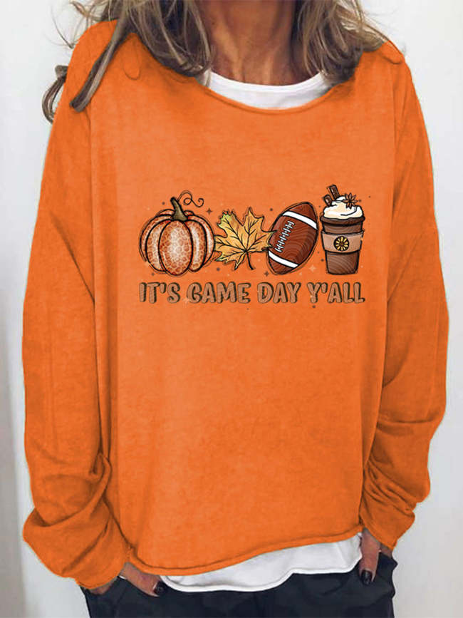 Women's It's Game Day Y'all Fall Graphic Sweatshirt