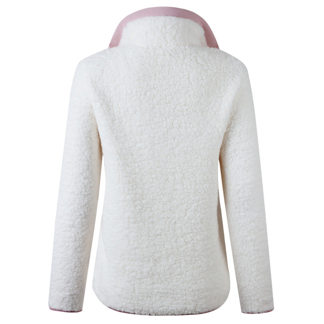 Women's Fleece Sweatshirt Half Zipped Stand Collar Warm Sweatshirt