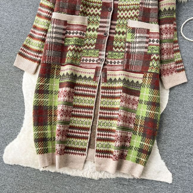 Women's Ethnic Sweater Cardigan Long Sleeve Long Cardigan