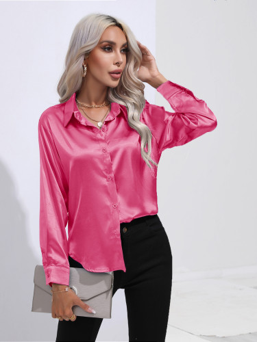 Women's Satin Solid Shirts Multi Color Elegant Shirt