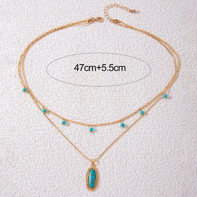 Vintage Ethnic Style Turquoise Necklace Western Jewelry