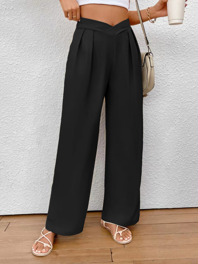 Women's 2024 Straight Pant Solid Casual Long Pants