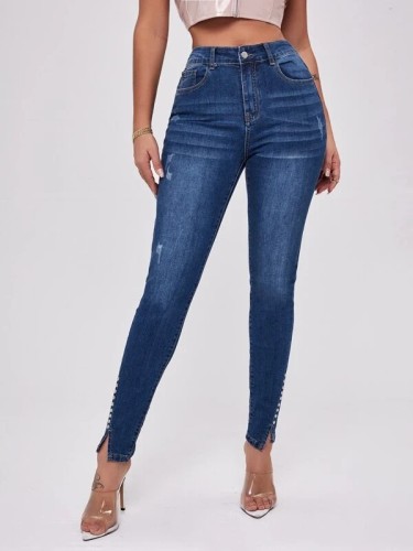 Women's 2024 Denim Jeans Retro High Waist Elastic Jeans