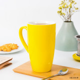 Custom assorted colors travel porcelain tea cup ceramic coffee mug with stainless steel infuser and silica gel lid