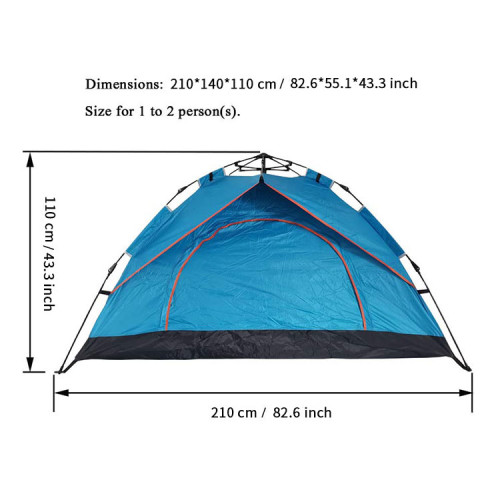 New Outdoor Tent 2 People Automatic Speed Opening Tent Double Layer Double Door Sunscreen Tent