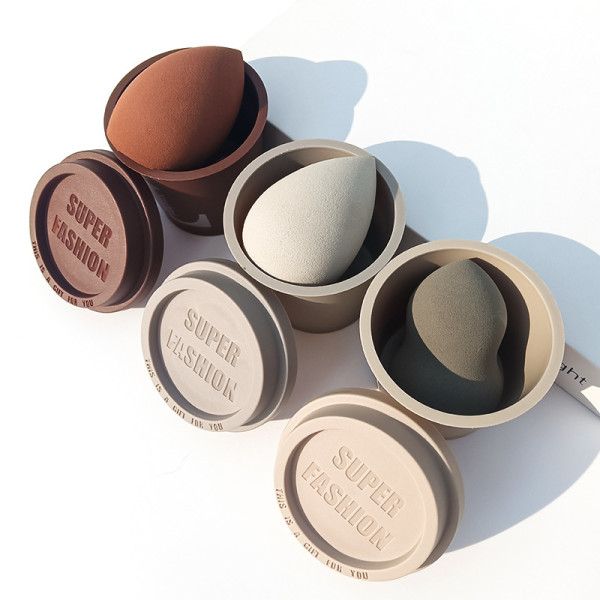 coffee cup custom non latex makeup cosmetic puff beauty sponge blender