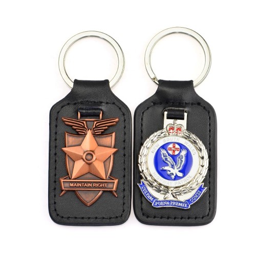 Keychain Maker Cheap Custom Luxury Leather Keyrings Wholesale Advertising Metal Car Key Chain With Logo