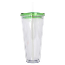 Ready to ship Hot Sales Plastic Tumbler Cups Double Wall with Lid and Straw Mug Insulated Reusable Tumbler Clear AS Tumbler