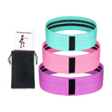 Hip booty band elastic exercise workout yoga fitness fabric resistance bands with custom logo