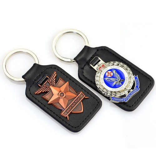 Keychain Maker Cheap Custom Luxury Leather Keyrings Wholesale Advertising Metal Car Key Chain With Logo