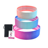 Hip booty band elastic exercise workout yoga fitness fabric resistance bands with custom logo