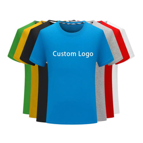Custom Logo Printed Embroidered Mens Plain Tshirts 100% Cotton
